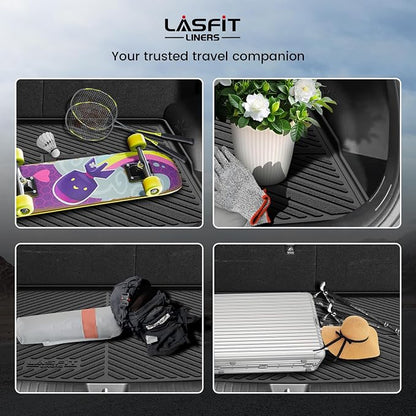 LASFIT Cargo Mat for Kia Seltos 2026 2025 2024 2023 2022 2021 | (Only Fit with Cargo Floor in the Lower Position) All Weather TPE Custom Fit Cargo Trunk Mat Accessories, Black - Image 8