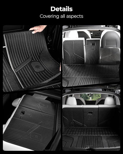 3W Tesla Model Y 2025 2026 Juniper Seat Back Protector Seatback Mats | Backseat Cover, TPE All Weather, Custom Fit 2025 2026 Tesla Model Y Juniper Accessories, Vigormold™, for Premium Performance - Image 3