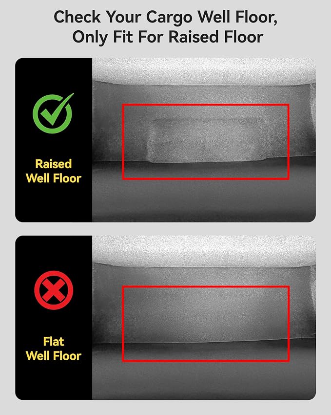 3W Cargo Liner Fit for Tesla Model X 6 Seats 2022-2025(Not for 2026) | All Weather TPE Custom Fit Floor Liners for Front and Rear Trunk Full Set Car Mats Black, Over 10 Years Lifespan - Image 5