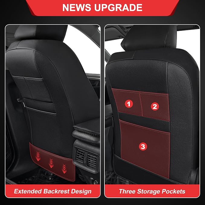 TTX LIGHTING Seat Covers Custom Fit for Mazda CX-5 2017-2025 5 Seats | Preserve Premium Interior with Original Seat Pattern Perforated Waterproof Faux Leather Full Set Airbag Compatible - Image 4