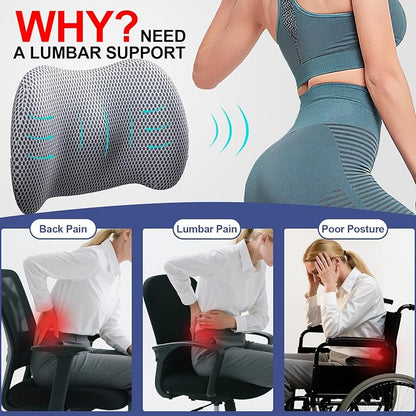 BYMECOST Lumbar Support Pillow for Car, Memory Foam Car Back Cushion | Car Seat Back Pillow for Driving, Adjustable Strap, Ergonomic Lower Back Support Pillow, Office Chairs and Wheelchairs - Image 6