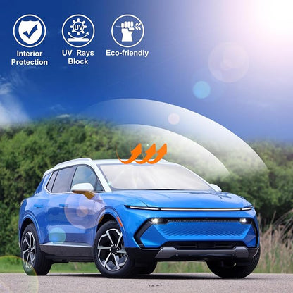 Windshield Sun Shade for 2024 2025 2026 Chevrolet Equinox EV | Full covered for windshield, Foldable & Durable, Block UV Rays, Reduce Heat, Easy to install, Keep Car Cooler - Image 6