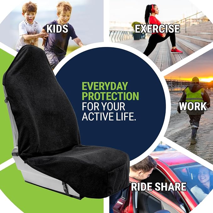 Season Guard Waterproof Towel Seat Cover, Universal Fit Non-Slip Font Cover - Image 3