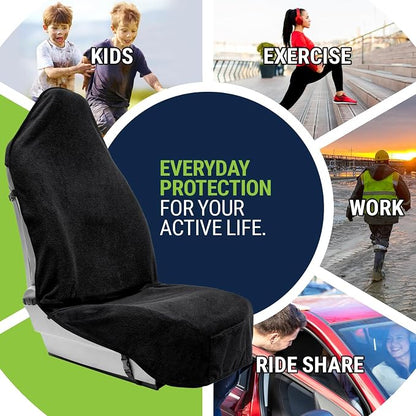 Season Guard Waterproof Towel Seat Cover, Universal Fit Non-Slip Font Cover - Image 3
