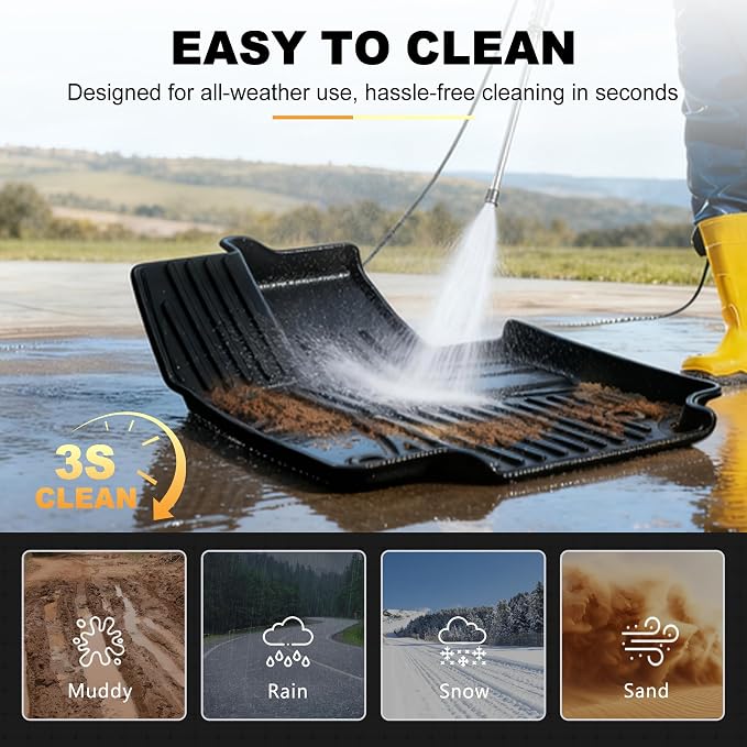 AOMSAZTO Floor Mats & Cargo & Seatback Mats & Door Sill Protector Compatible with 2019-2025 Toyota RAV4 (Not for Hybrid): All Weather Protection TPE Floor Liners Full Protection - Image 5