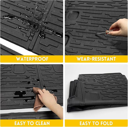 Cargo Mats for 2021-2026 Jeep Wrangler JL 4XE Trunk Mat with Backrest Liner All Weather TPE Protector Rear Back Seat Mats for 2021 2022 2023 2024 2025 2026 Wrangler JL 4XE 4 Door Accessories - Image 7