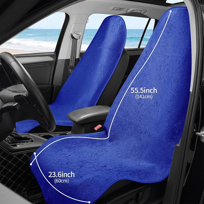 Waterproof Car Seat Cover Universal Fits Car Sweat Towel for Trucks SUV Van Royal Blue Car Seat Protector Sweat Proof Protector Cloth Seats Pack of 1 - Image 6