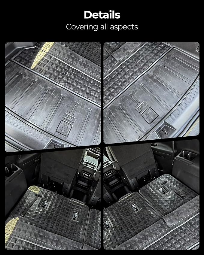 3W Cargo Liner & Backrest Mat for 2024-2026 Dodge Charger EV | Accessories Floor Liners Trunk Cover Custom Fit TPE Heavy-Duty Liners - Image 9