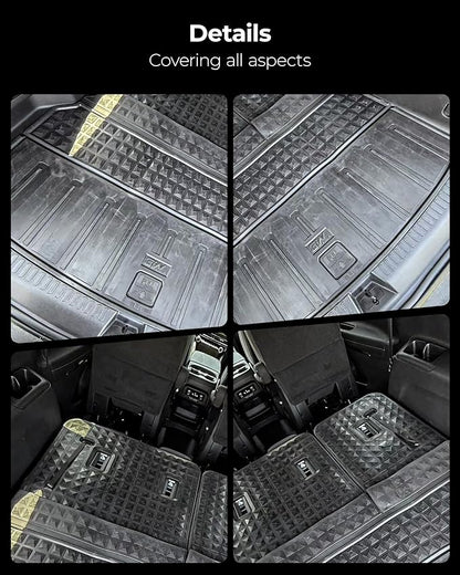 3W Cargo Liner & Backrest Mat for 2024-2026 Dodge Charger EV | Accessories Floor Liners Trunk Cover Custom Fit TPE Heavy-Duty Liners - Image 9