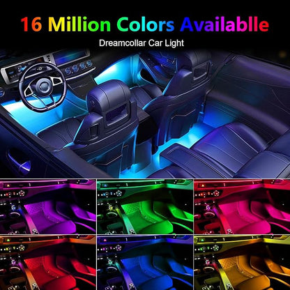 Acrylic Interior Car Lights, Car Accessories 10 in 1 Car LED Strip Lights with APP Control, 175 inches 593 LEDs Fiber Optic Lights, RGB Neon Car Ambient Lighting Kits - Image 4