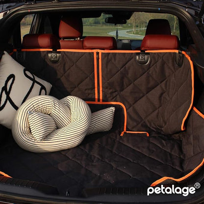 petalage Car Seat Protector, 52” x 50“ for for Familay Car & Regular SUVs, 600D Heavy Duty Car Seat Cover Waterproof Dog Car Seat Cover for Back Seat, Scratch Proof Nonslip Seat Cover for Dogs in Car - Image 4