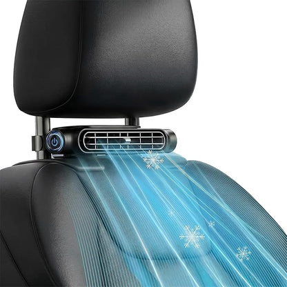 Car Seat Fan, Car Fans for Backseat for Kids, Mini Portable Battery Operated Back Seat Baby Quiet Headrest Neck Cooling Fan with 3 Adjustable Wind Speeds for All Cars Vehicle Jeep Van Rv Truck(BLACK) by Unknown