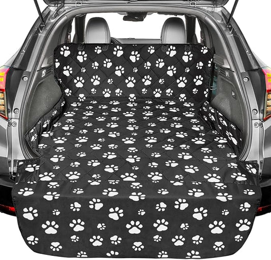 F-color SUV Cargo Liner for Dogs - Heavy Duty Trunk Cover for Full-Size SUV | Pet Cargo Cover with Bumper Flap Protector, Non-Slip Car Trunk Mat, Dog Car Seat Cover Prevents Scratches Pet Hair Mud Dirt by F-color