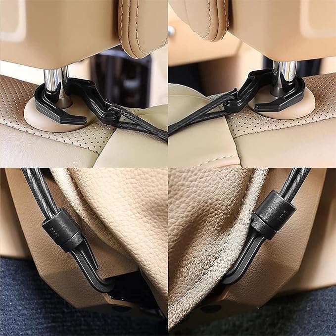 3-Layer Stretch Car Mesh Organizer, Car Seat Net, Dog Net for Barrier | 3-Layer Stretch Car Back Seat Mesh Organizer, Seat Back Net Bag, Dog Car Net Barrier, Kid Backseat Barrier, Storage Net Pouch - Image 4