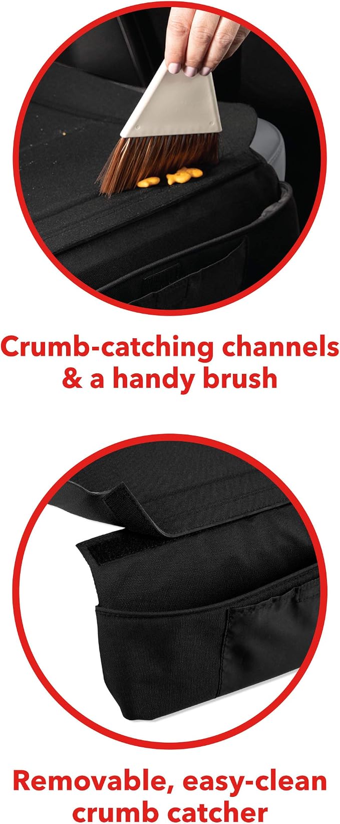 Skip Hop Clean Child Car Seat Protector, Universal Baby Carseat Cover with Clean Sweep Crumb Catcher - Image 4