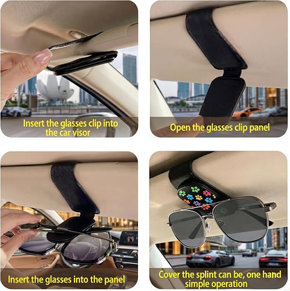Ocean Turtle Car Sunglasses Holder Universal Magnetic Visor Accessories | Sea Turtle Cars Accessories Leather Glasses Clip for Sun Visor Eyeglass Hanger Organizer for Women and Men Gifts Decor - Image 7