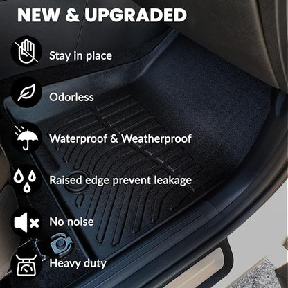 AUXKO All Weather Floor Mats for Kia Sportage Hybrid 2023 2024 2025 2026 | High Wall,All-Weather,All Season,Odorless,Anti Slip,Rain&Salt Resistant,TPE Material,Black,Accessories,Pet Friendly - Image 5