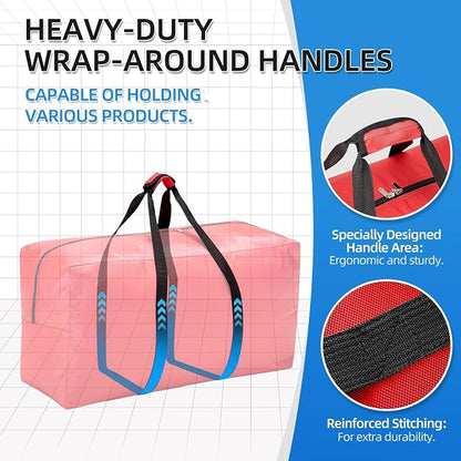 Extra Large travel duffel bag with Strong Handles, Waterproof duffel bag, Durable Zippers, Extra Large Storage Totes for Space Saving and Moving Supplies - Image 4