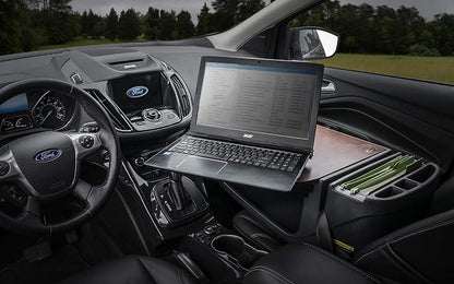 AutoExec AE-RMCD-PI-21M Roadmaster Car Desk for Your Vehicle Workstation and Mobile Office, Mahogany with 400 watt Power Inverter | Vehicle Workstation, Mobile Office, 400 Watt Power Inverter - Image 2