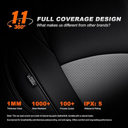 Custom Fit Seat Covers for Toyota 4Runner 2025 2026 | Full Set Faux Leather Car Seats Cover for 4Runner Accessories Black&Gray(5 Seats Model Only) - Image 8