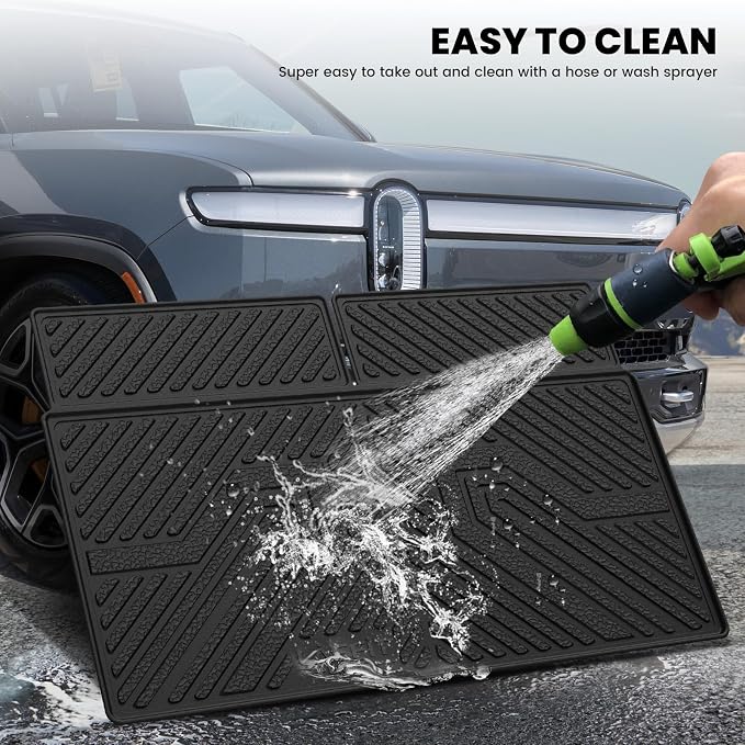 LASFIT Cargo Liner & 3rd-Row Backrest Mats for Rivian R1S 2022-2025 | Rear Cargo Area, 3rd-Row Seatback Protection, Premium TPE Liners, Custom Laser Fit, Easy to Wash - Image 6