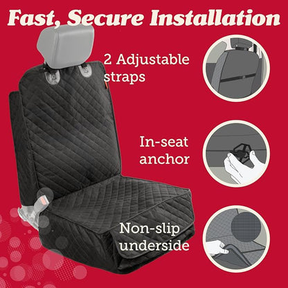 Lusso Gear Dog Car Seat Cover for Front Seat (2 Pack) - 100% Waterproof, Nonslip - Full Protection for Passenger Chair, Captain Chairs - Rear Seat Protector for Dogs - Fits Cars, Trucks, SUVs - Image 4