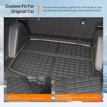 powoq Fuel Trunk Mat Compatible with 2017-2022 Honda CRV Cargo Mat All Weather Cargo Liner Replacement for 2017-2019 2020 2021 2022 Honda CRV Accessories (Fit 17-22 Fuel Model, Trunk Mat) - Image 2