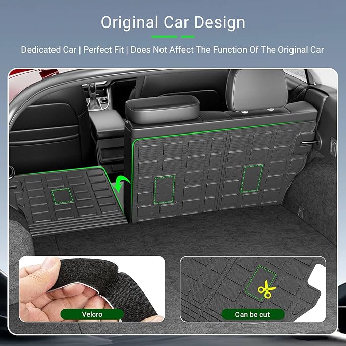 xipoqix Backrest Mats Compatible with 2020-2025 Subaru Outback | Back Seat Protector Cargo Mat TPE All Weather Replacement for 2020-2025 Subaru Outback Accessories (Backrest Mats) - Image 2