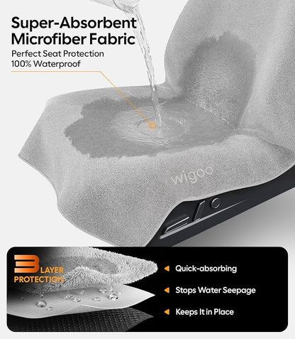 Car Seat Cover Towel, Waterproof, for Use After Gym, Gray, 1 Pack | Sweatproof, Odor-proof, Universal Fit, Machine Washable, Non-Slip Backing, Seat Covers for Car, Truck, SUV, Van - Image 3