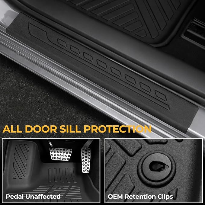 Floor Mats for 2011-2023 Dodge Charger RWD & Chrysler 300 RWD | Full-Coverage Mats Set with Cargo Liner, 3D Laser Fit, All-Weather Protection, Odorless & Durable, Complete Accessories Set - Image 5
