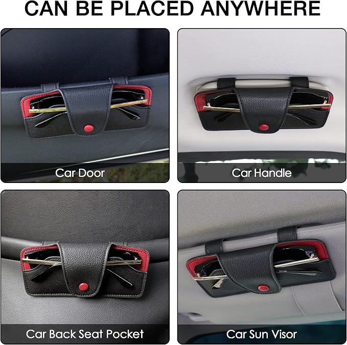 Sunglass Holder for Car Visor Glasses Case Non-Slip Clip Universal for Sunglasses Eyeglasses Car Interior Accessory - Image 4