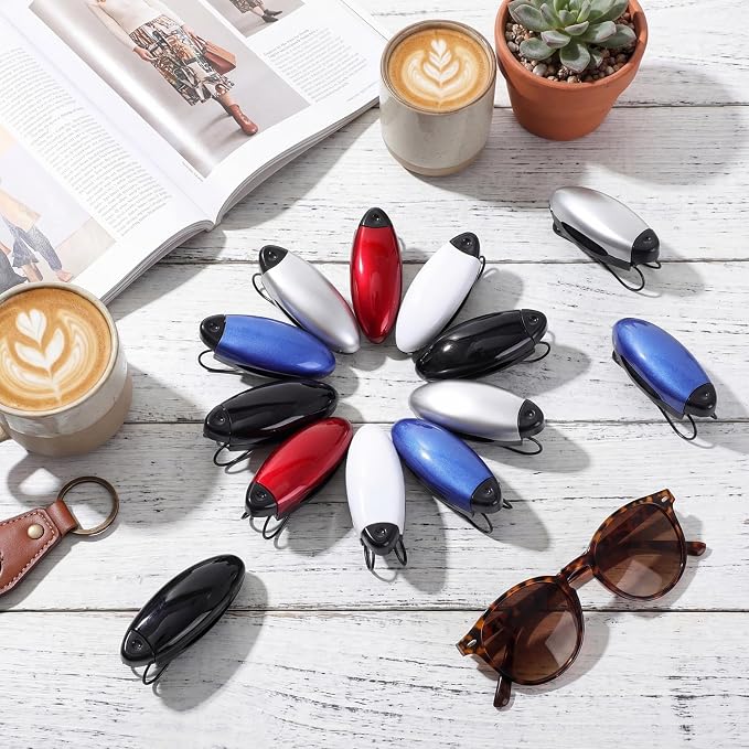Frienda 5 Pcs Car Sun Visor Clip Sunglasses Holder,Classic Color | Visor Clips for Eyeglasses, Securely Holds Glasses, Ticket Card Holder, Metal Shell Spring Clip, For Women Men Drivers - Image 7