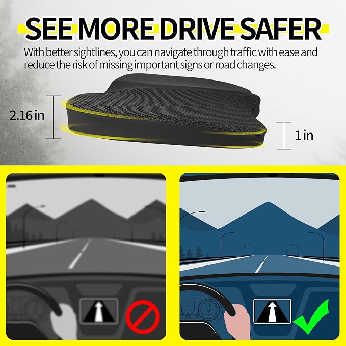 Car Seat Cushion, Comfort Memory Foam Seat Cushion for Driving - Image 4