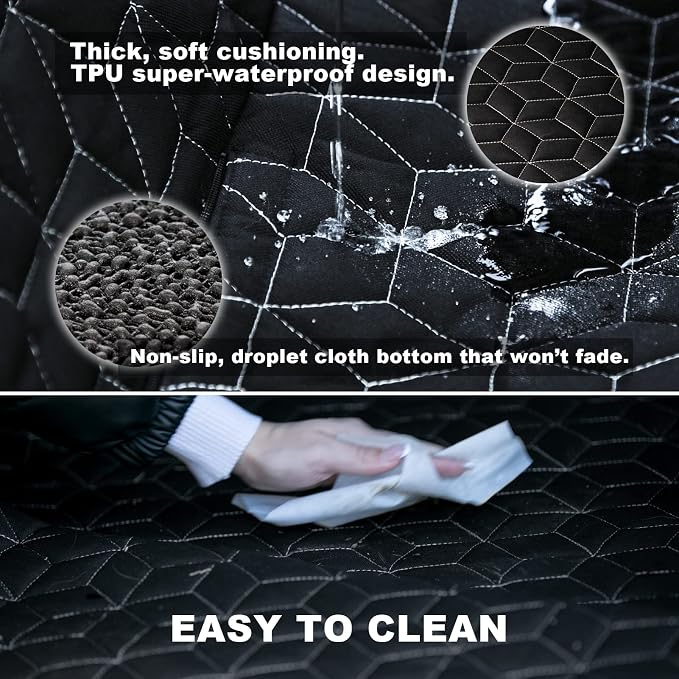 Meginc SUV Cargo Liner for Dogs,100% Waterproof Pet Trunk Car Seat Cover Mat with Bumper Flap Protector,Dog Protect Auto Carpet, Heavy Durable Pet Car Seat Protector for SUV CRV RAV4 Q5 CX5 - Image 4