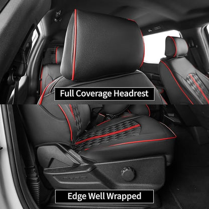 F150 Lariat Seat Covers 2021-2026 SuperCrew Custom Fit | Fits 2021-2026 Ford F150 Lariat SuperCrew, 2023-2026 F250/F350/F450 CrewCab & 2022-2025 F150 Lightning Lariat, Faux Leather - Image 4