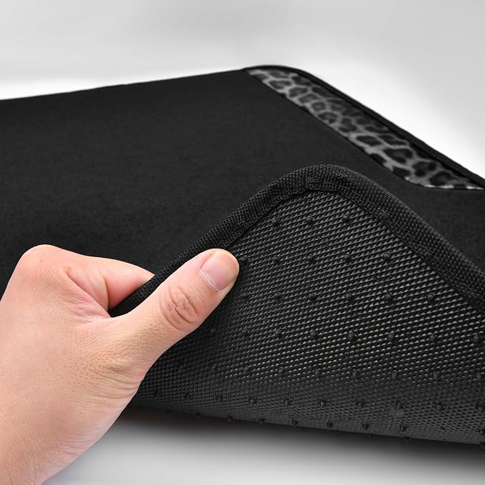 CAR PASS Waterproof Universal Car Floor Mats, Leopard Print Car Mats Fit for SUV,Vans,sedans, Trucks,Set of 4pcs Car Carpet with Driver Heel Pad and Nibs Backing, Leopard Car Accessories Gray Leopard - Image 6