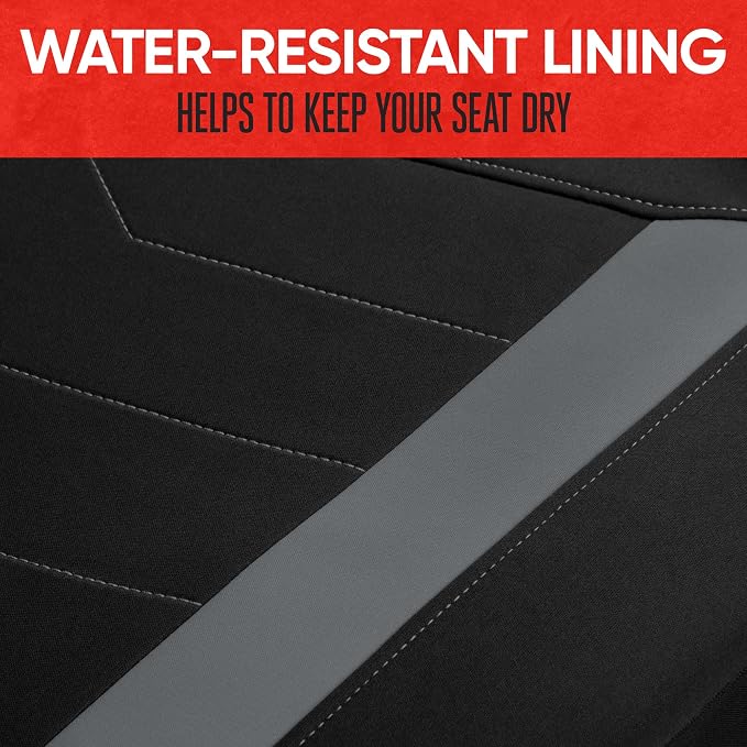 Motor Trend SpillGuard Seat Covers for Cars Trucks SUV – Gray Seat Covers with Waterproof Neoprene Lining, Automotive Car Seat Covers for Front Seats Only, Forros Para Asientos de Carro - Image 8
