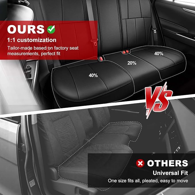 TTX LIGHTING Custom Fit Seat Covers for Subaru Forester 2009-2013 | All-Season Interior Protection with Original Seat Pattern Waterproof Faux Leather Full Set Airbag Compatible - Image 8