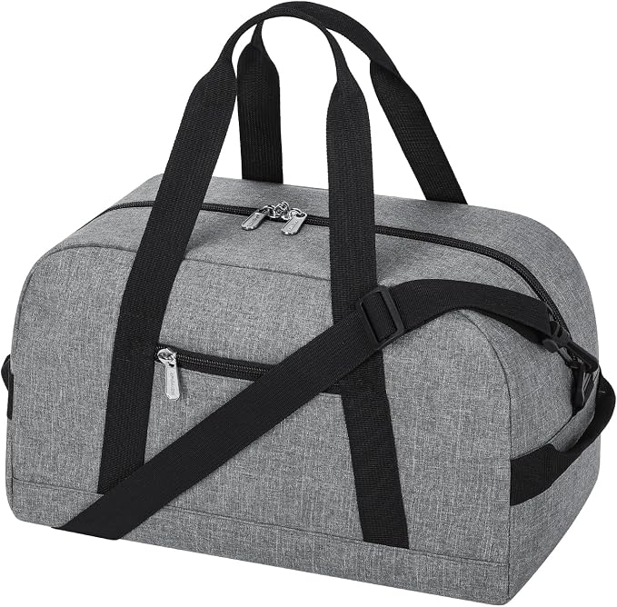 Apenze Small Gym Bag 14 inch lightweight Carry On Mini Duffel Bag for Travel Sport - light Grey by APENZE