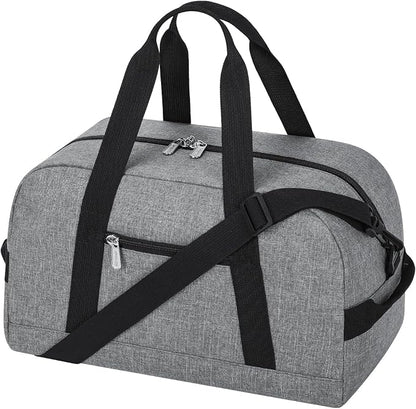 Apenze Small Gym Bag 14 inch lightweight Carry On Mini Duffel Bag for Travel Sport - light Grey by APENZE