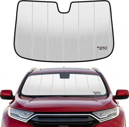 2017-2022 CR-V Windshield Sun Shade Compatible for 2017-2022 Honda CR-V Silver Reflective Foldable Front Sun Visor Sunshade Protector with Storage Bag Keep Interior Cool by BasaltAuto