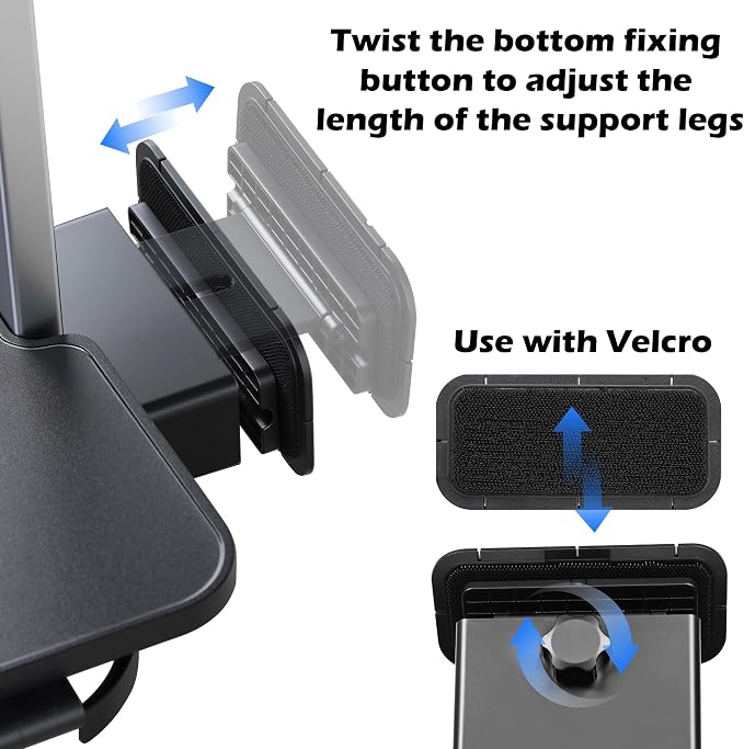 Back Seat Car Tray & Car Desk for Laptop, Wood Cup Holder Table Aluminum Cantilever Laptop Mount for Vehicle,Steering Wheel Tray Fits for Tesla Model Y/3/S Camry Forester F150 Tundra&Most Vehicles - Image 9