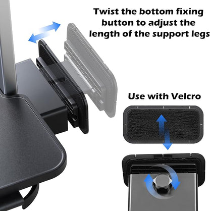 Back Seat Car Tray & Car Desk for Laptop, Wood Cup Holder Table Aluminum Cantilever Laptop Mount for Vehicle,Steering Wheel Tray Fits for Tesla Model Y/3/S Camry Forester F150 Tundra&Most Vehicles - Image 9