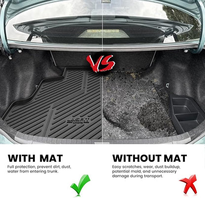 LASFIT Cargo Mat for Toyota Corolla 2009-2010, Black | 3D Custom Fit TPE All Weather Trunk Mat, Full Coverage Secure-Fit Cargo Liner, Easy to Wash - Image 5