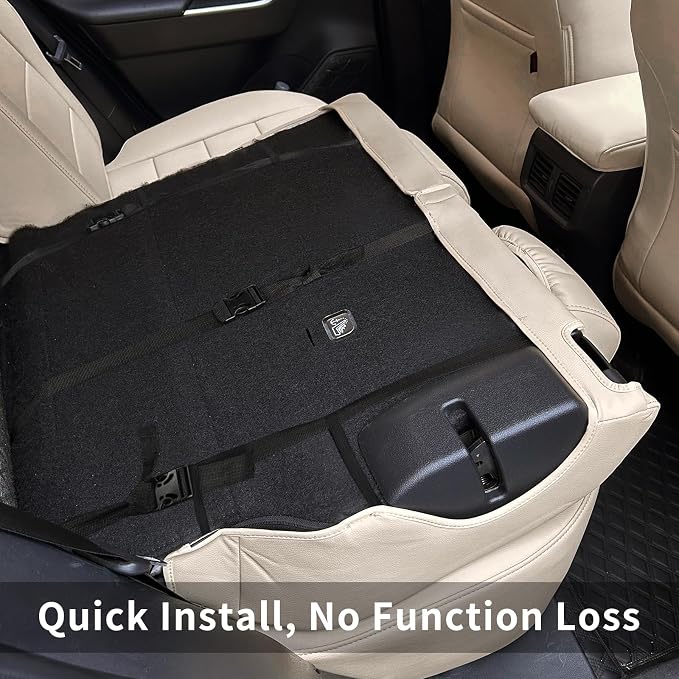 Custom Seat Covers for 2025 Subaru Forester,Rear w/No Armrest,Faux Leather | Full Set Suv Seat Cushion,Easy Installation,Factory Look,Waterproof Car Seat Protector (Beige) - Image 7