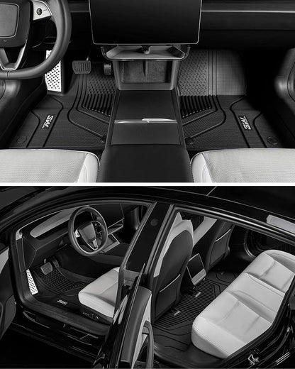 3W Floor Mats with Metal Pedal for Tesla Model 3 Highland 2024-2026 | Full Set with Seatback Protector, TPE All Weather Custom Fit Rear Trunk Mat,Cargo Liner Model 3 Accessories, Black - Image 4