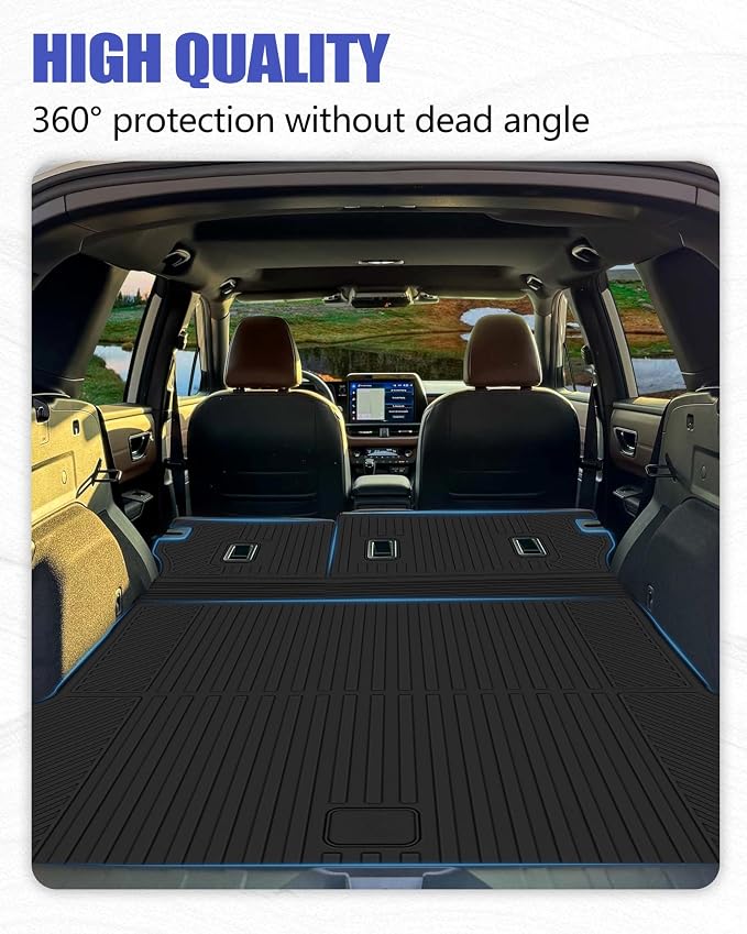 Cargo Liners Backrest Mat Compatible with Subaru Outback Accessories 2026 with Hook&Loop Rear Trunk Mat Rear Seat Back Cover Protector All Weather Anti-Slip Split Dog Liner - Image 3
