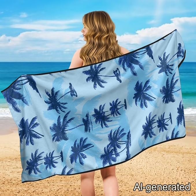 Palm Tree Car Towel Seat Cover Soft Comfort Car Seat Cover Protector 1 Piece Easy to Installation Universal Fit for SUV Van Truck Sedan - Image 4
