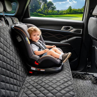 JSTHT Dog Car Seat Covers for Back Seat Waterproof Bench Seat Cover Protector Nonslip Durable Soft Pet Back Seat Covers for Car, Truck, & SUV (Black) - Image 4