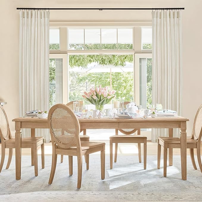 RYB HOME Linen Sheer Curtains 2 Panels for Living Room, Semi Transparent Privacy Drapes with Rod Pocket Farmhouse Style Window Treatments for Bedroom, Linen, 70" W x 95" L - Image 8